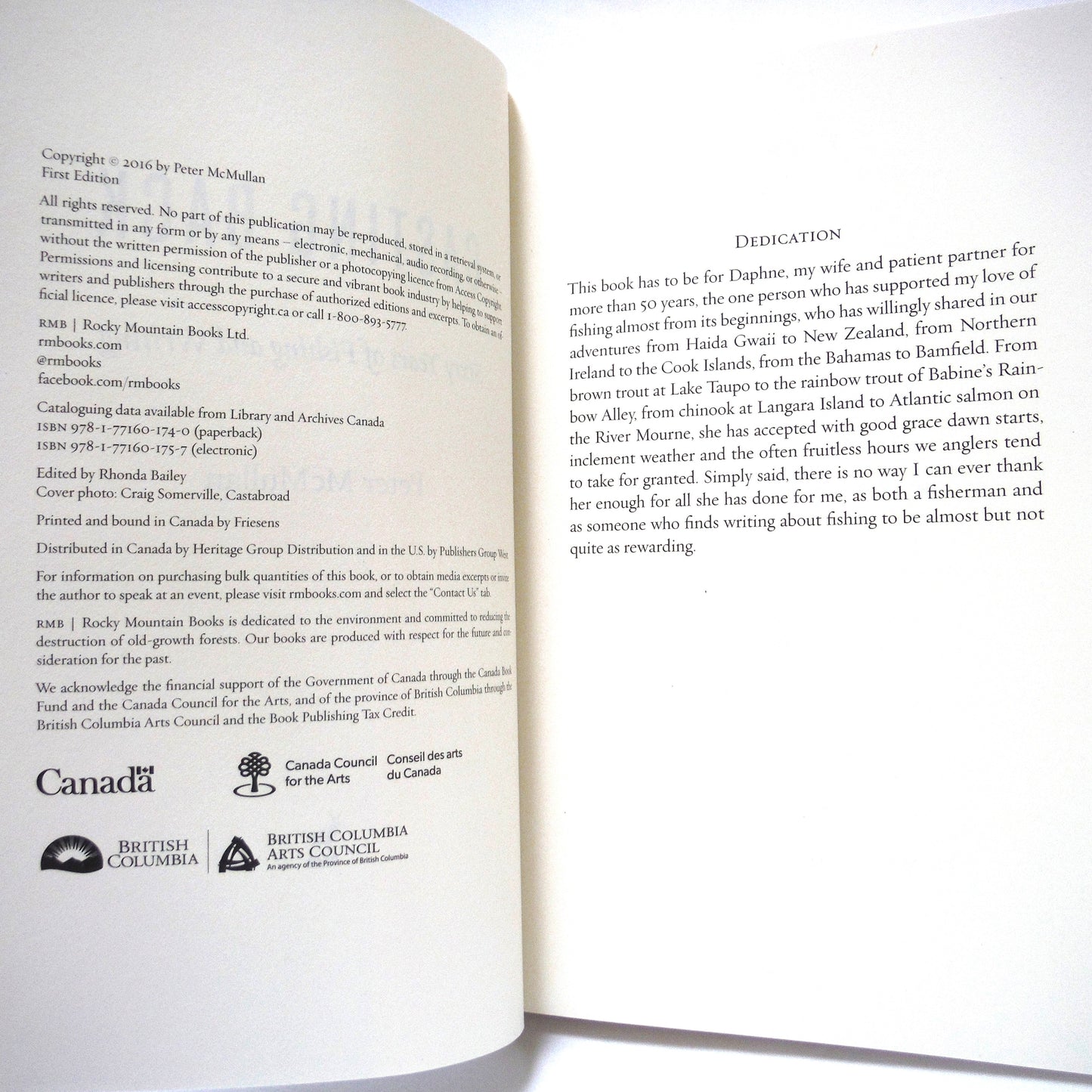 CASTING BACK, Sixty Years of Fishing and Writing, by Peter McMullan (2016 1st Ed.)