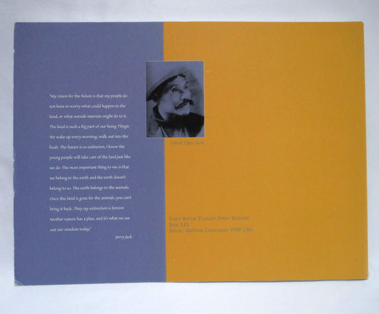 OUR LAND IS OUR FUTURE, Hà t_átgi hà khustìyxh sìti, Taku River Tlingit First Nation Vision and Management Direction for Land and Resources (2003 1st Ed.)