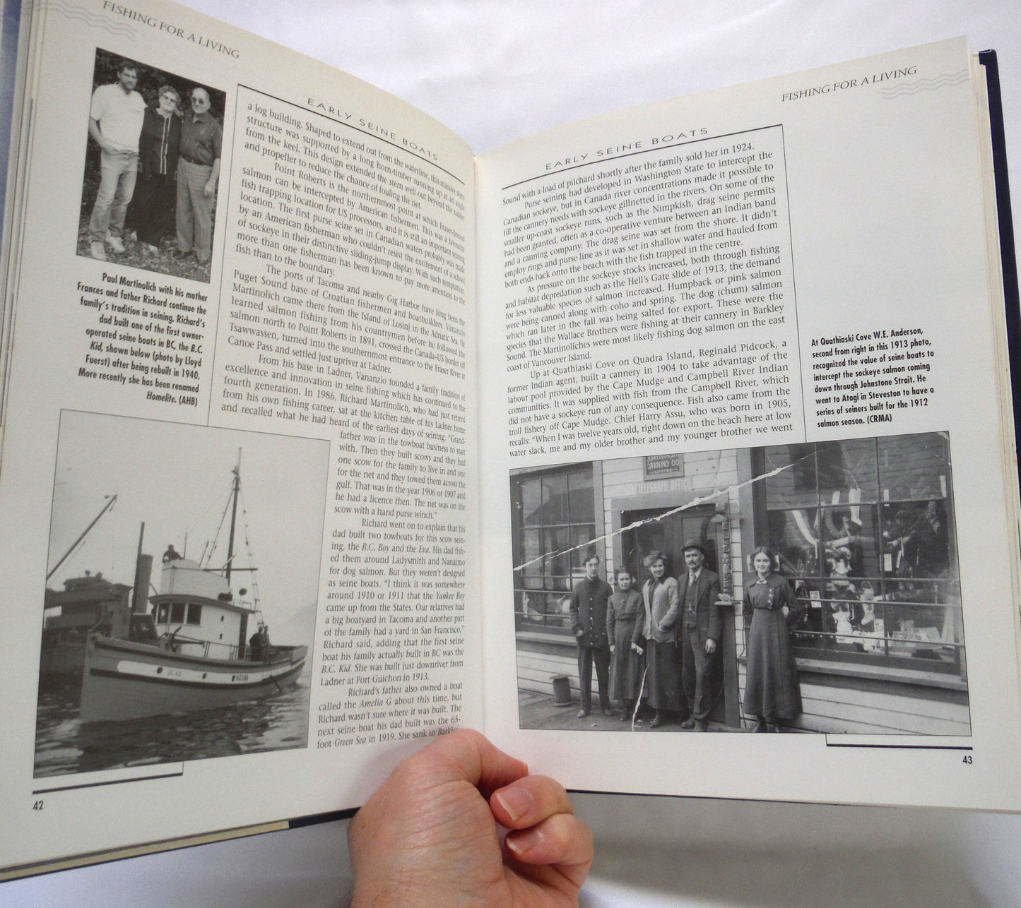 FISHING FOR A LIVING, A Historical Journal by Alan Haig-Brown (1993 1st Ed.)