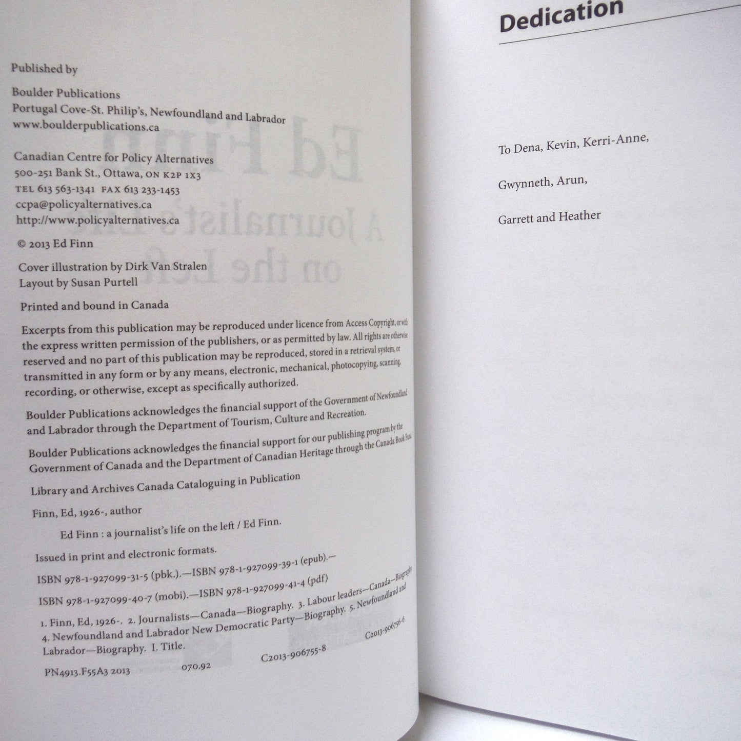 ED FINN, A Journalist's Life on the Left, by Ed Finn (2013 1st Ed.)