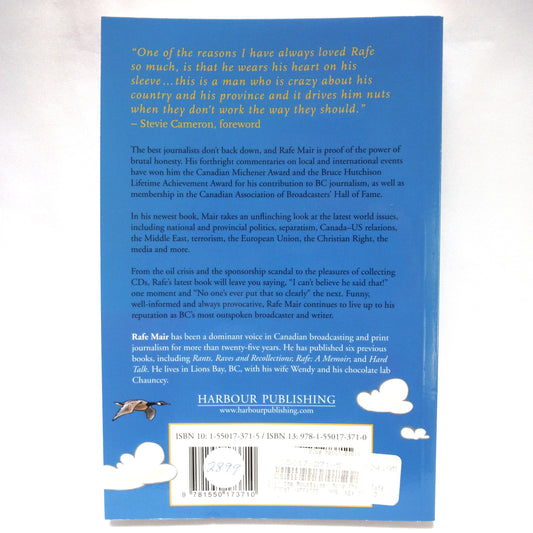 OVER THE MOUNTAINS, More Thoughts on Things That Matter, by Rafe Mair (2006 1st Ed.)