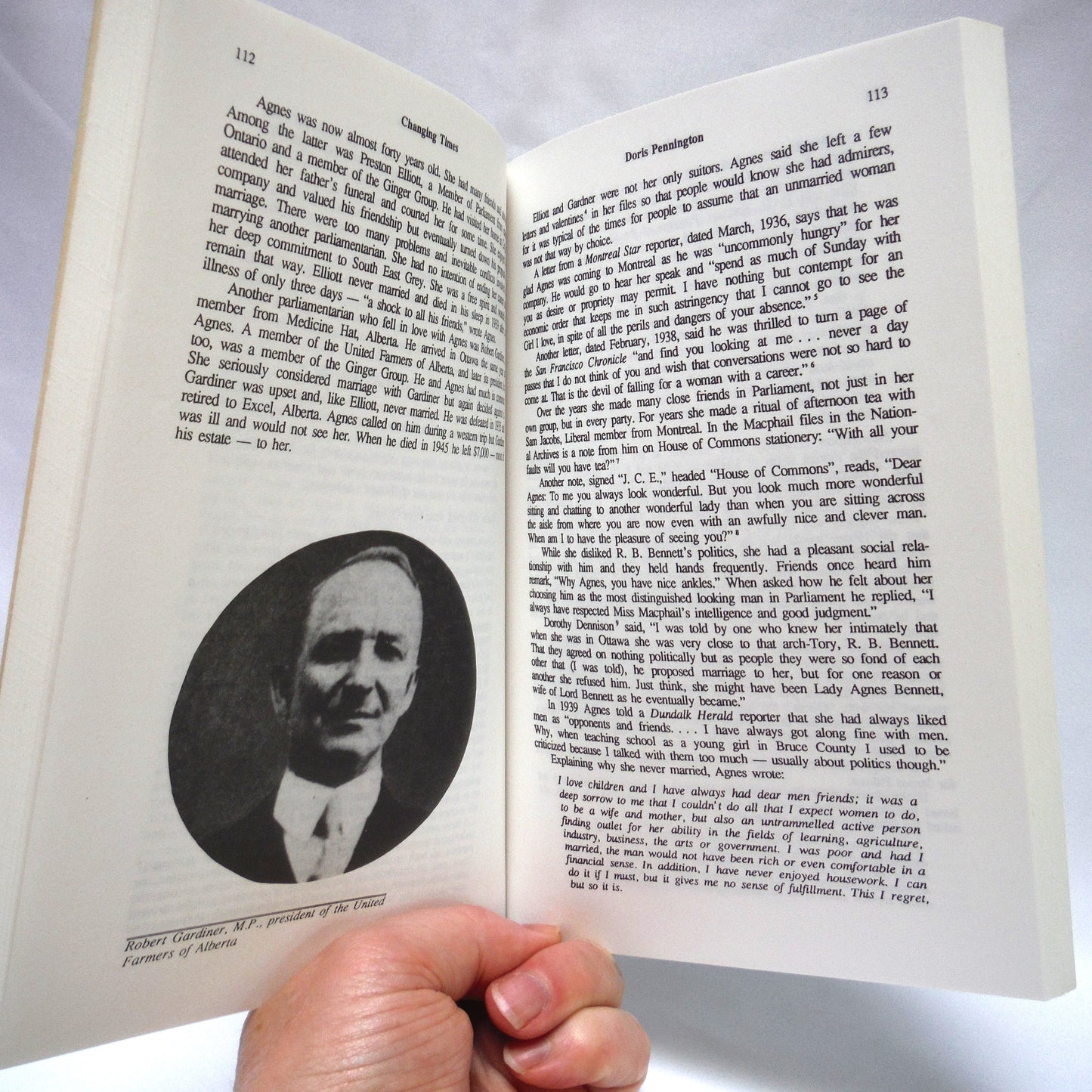 AGNES MACPHAIL: REFORMER, Canada's First Female M.P., by Doris Pennington (1990 2nd Ed.)