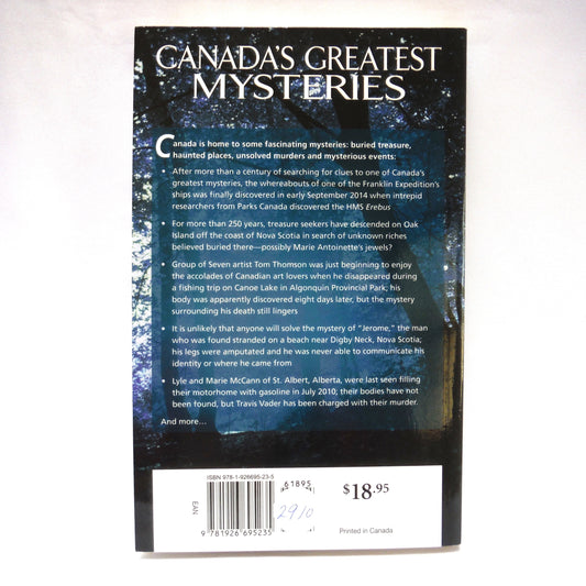 CANADA'S GREATEST MYSTERIES, Short Stories by Peter Boer (2014 1st Ed.)