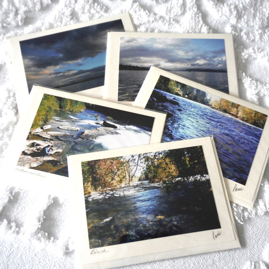 Original Art Greeting Card, Silent Moments Collection: "RIVER BLUES"