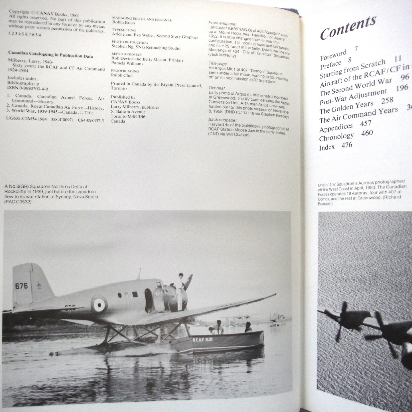 SIXTY YEARS: The RCAF and CF Air Command 1924-1984, A CANAV BOOK, Edited by Larry Milberry (1st Ed. SIGNED)