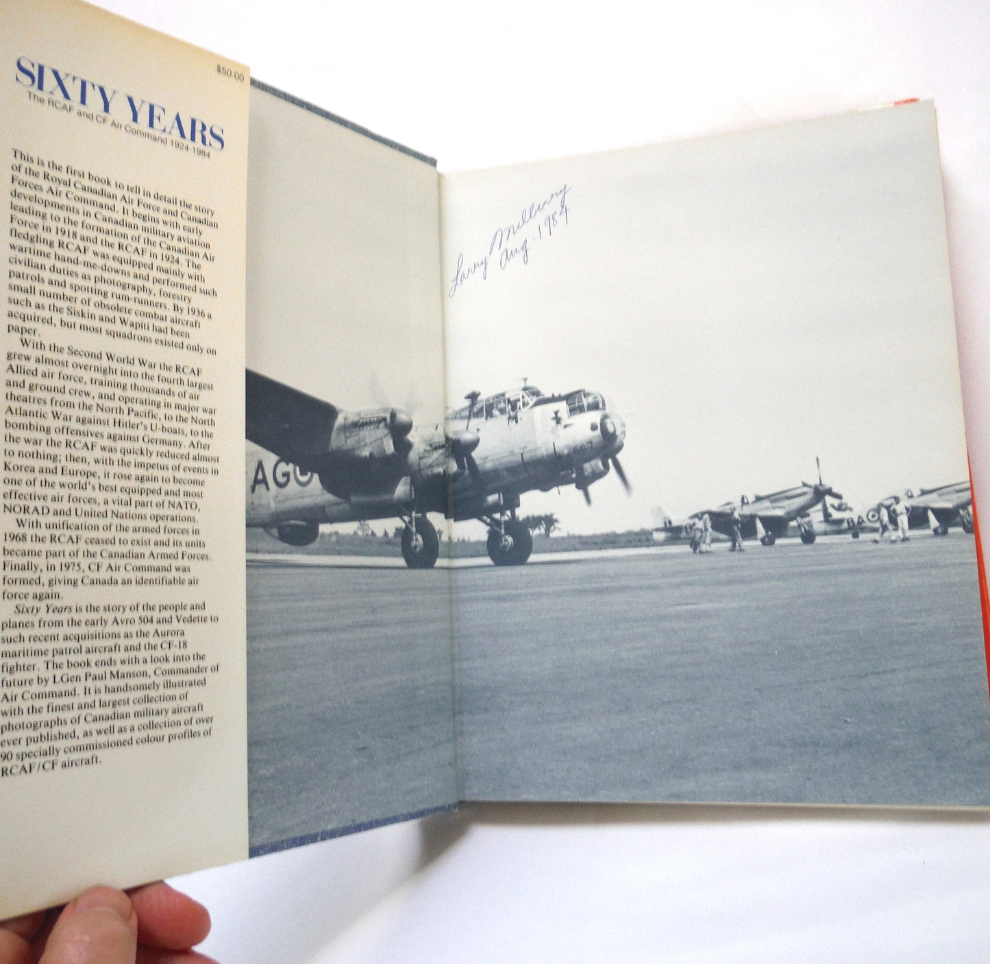SIXTY YEARS: The RCAF and CF Air Command 1924-1984, A CANAV BOOK, Edited by Larry Milberry (1st Ed. SIGNED)