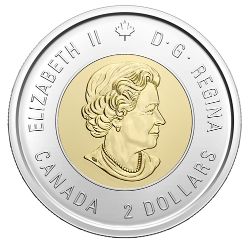 2021 $2 Dollar Commemorative Toonie: Discovery of Insulin Coloured Wrapped Roll