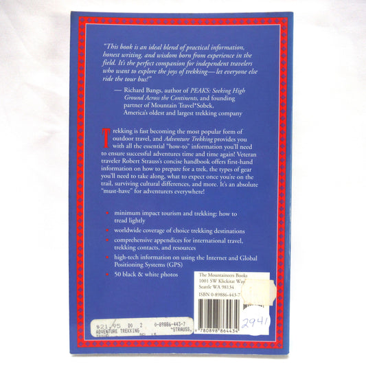 ADVENTURE TREKKING, A Handbook for Independent Travelers, by Robert Strauss (1996 1st Ed.)
