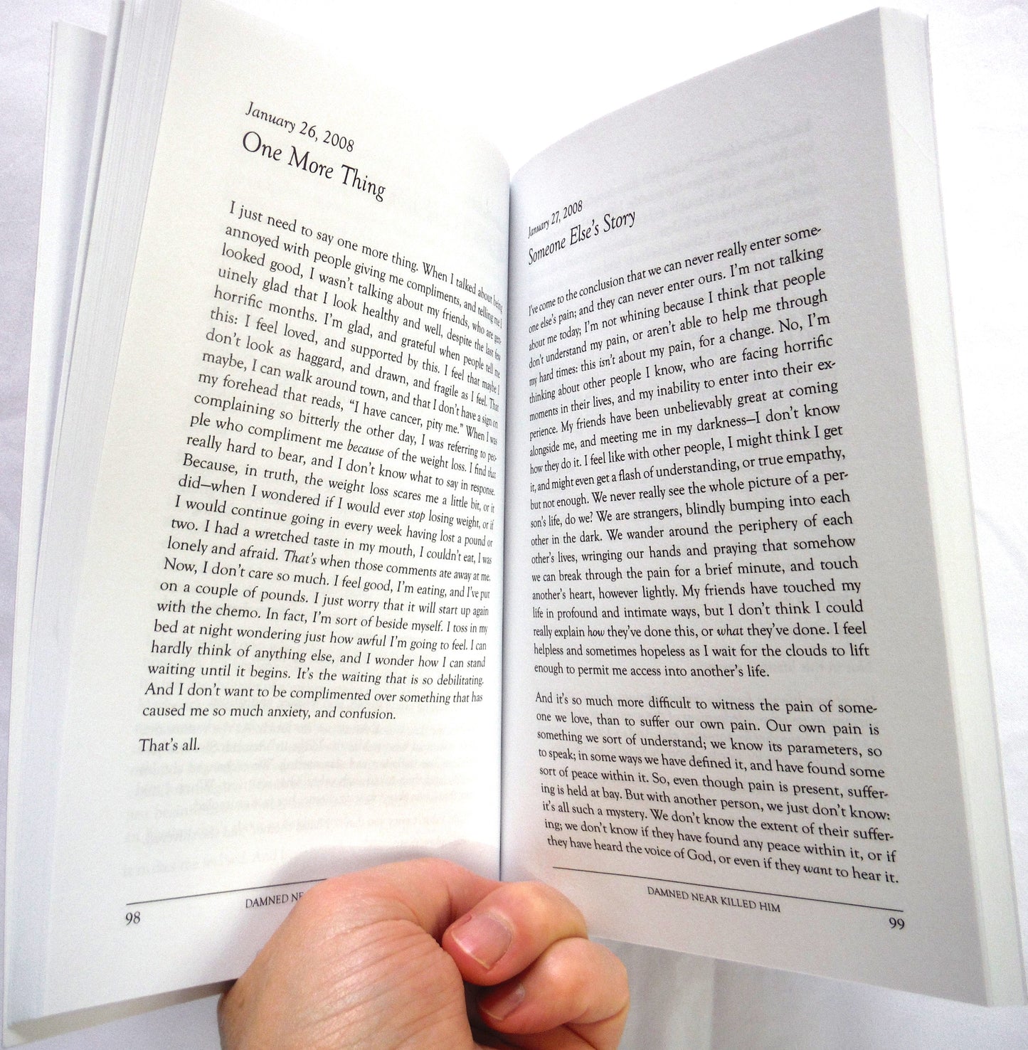 DAMNED NEAR KILLED HIM, A chronicle of love, hope and despair in a time of cancer, by Sandy Glum (2015 1st Ed.)