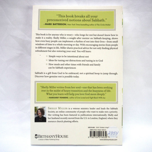 RHYTHMS OF REST, Finding the Spirit of Sabbath in a Busy World, by Shelly Miller (2016 1st Ed.)