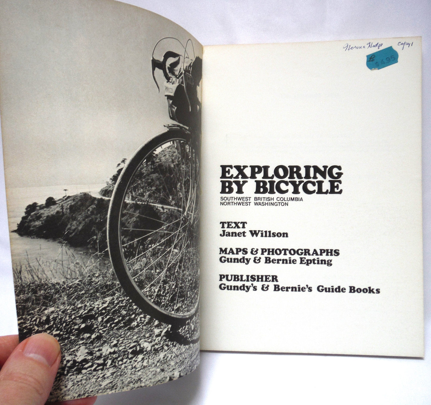 EXPLORING BY BICYCLE, Southwest British Columbia, and Northwest Washington, by Janet Willson (1973 1st Ed.)