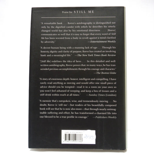 NOTHING IS IMPOSSIBLE, Reflections on a New Life, by Christopher Reeve (2002 1st Ed.)