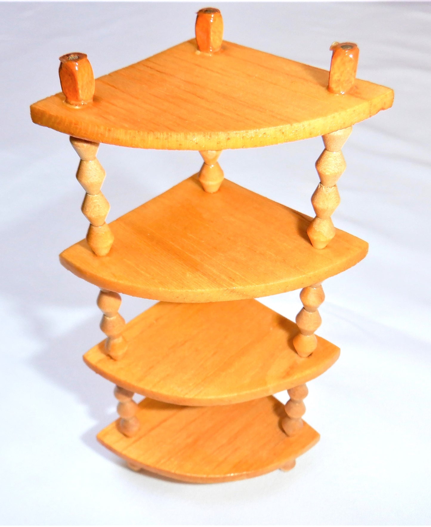 11-Pc Country Kitchen Pine Doll House Miniature Furniture Set, CANADIAN HAND-MADE & ARTIST SIGNED 1970's