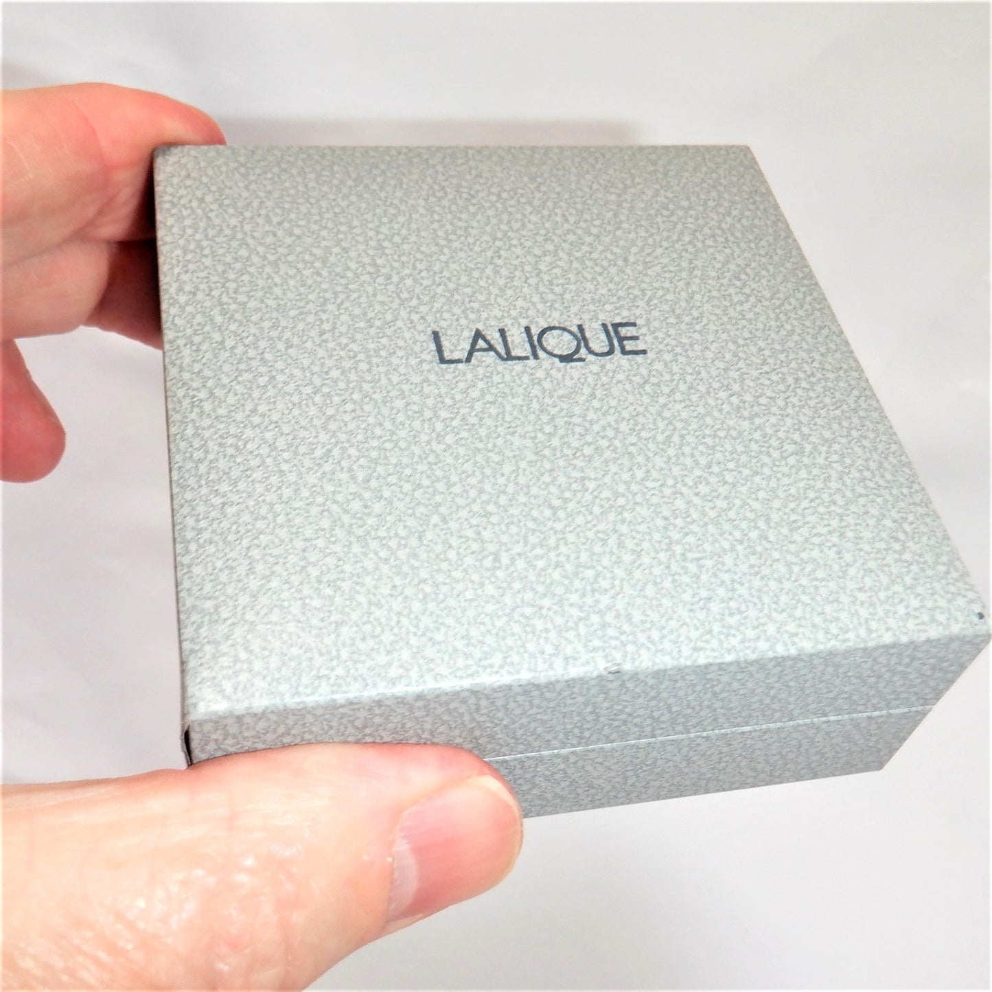 LALIQUE Opal Crystal MUGUET Series Clip-On Gold-Plated Earrings, Original Box & Certificate