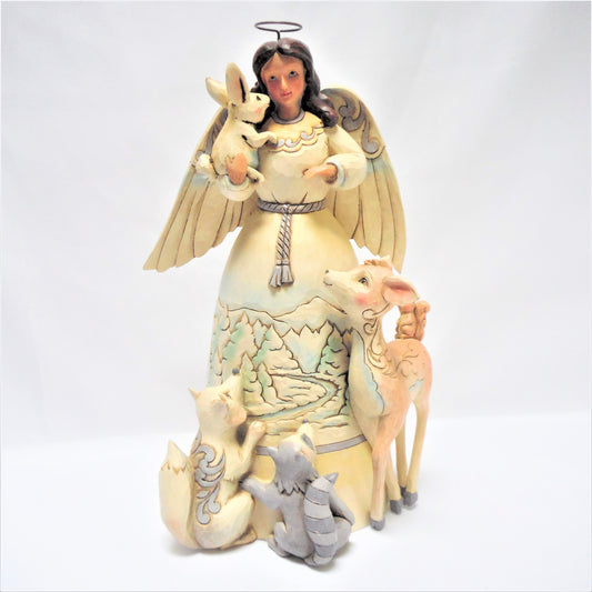Carved Statue by JIM SHORE: "PEACE TO ALL" Heartwood Creek Angel #4041084