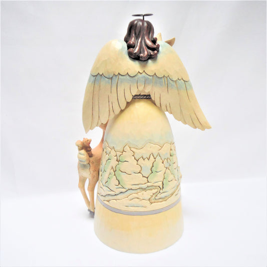 Carved Statue by JIM SHORE: "PEACE TO ALL" Heartwood Creek Angel #4041084