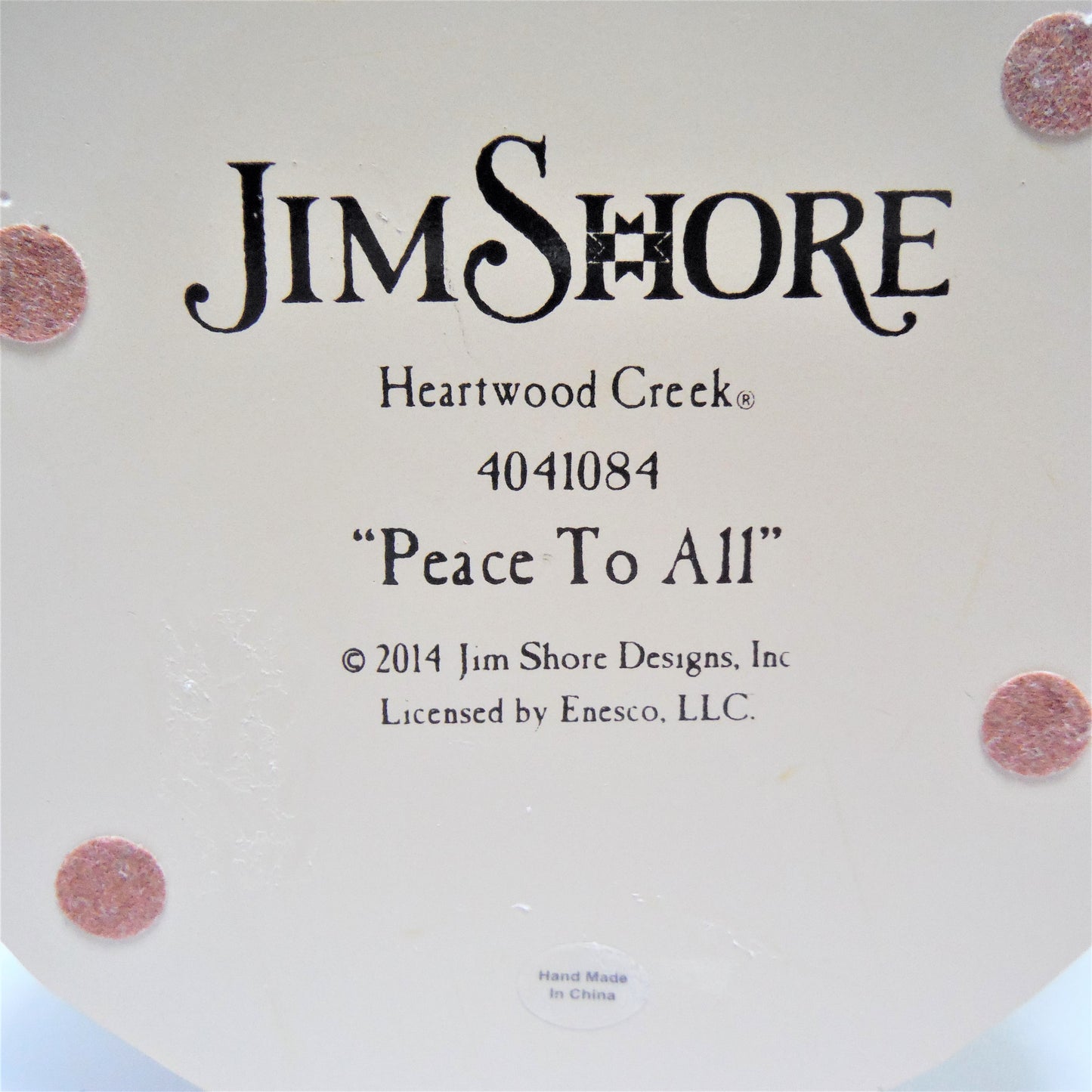 Carved Statue by JIM SHORE: "PEACE TO ALL" Heartwood Creek Angel #4041084