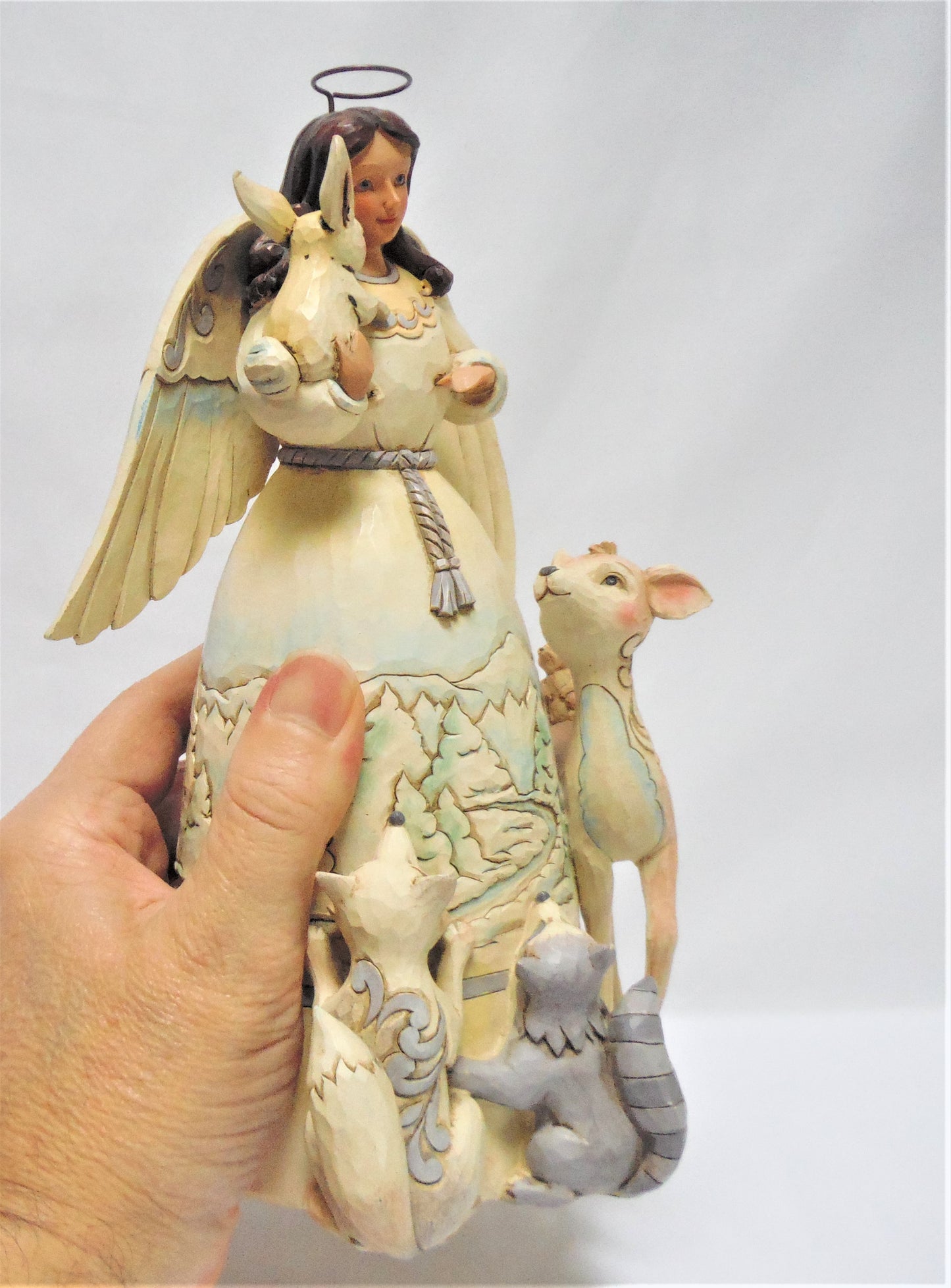 Carved Statue by JIM SHORE: "PEACE TO ALL" Heartwood Creek Angel #4041084