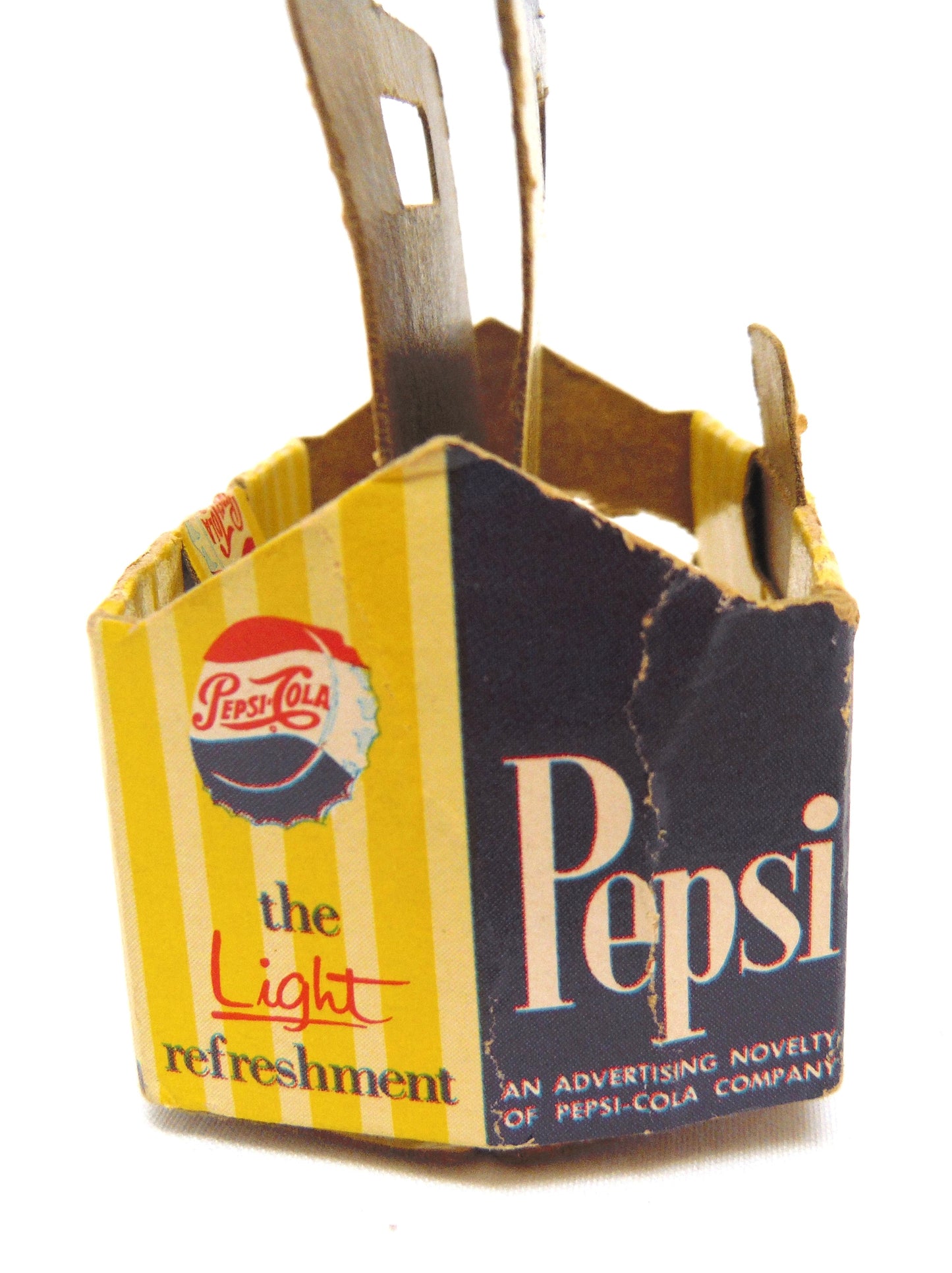 Vintage Miniature Advertising Novelty by THE PEPSI COLA COMPANY: 'USA Pepsi Bottles & Carry Case'