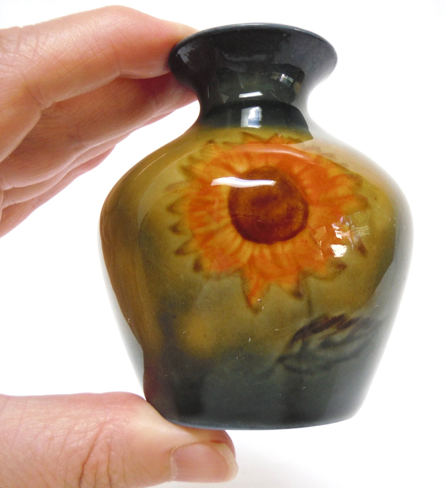 WADE Miniature Vase Pottery 'PORCELAIN SUNFLOWER' Made in Ireland