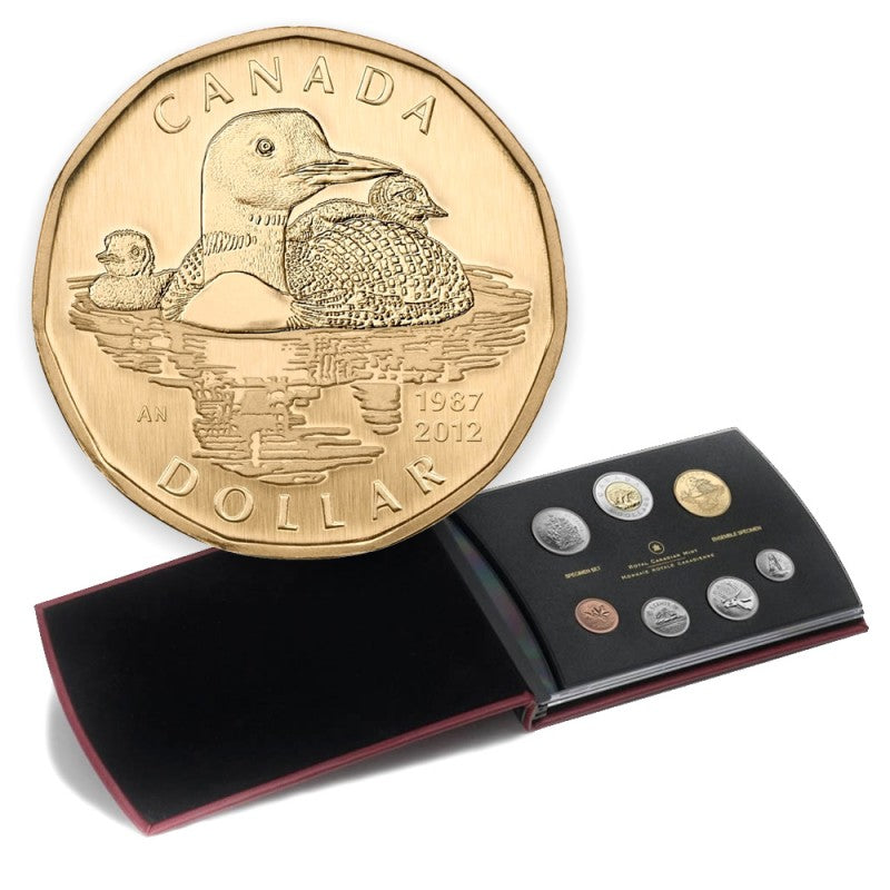 2012 Canada RCM 7-Coin Specimen Set: 1987-2012 Celebrating 'The 25th ANNIVERSARY OF THE LOONIE'