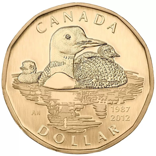 2012 Canada RCM 7-Coin Specimen Set: 1987-2012 Celebrating 'The 25th ANNIVERSARY OF THE LOONIE'