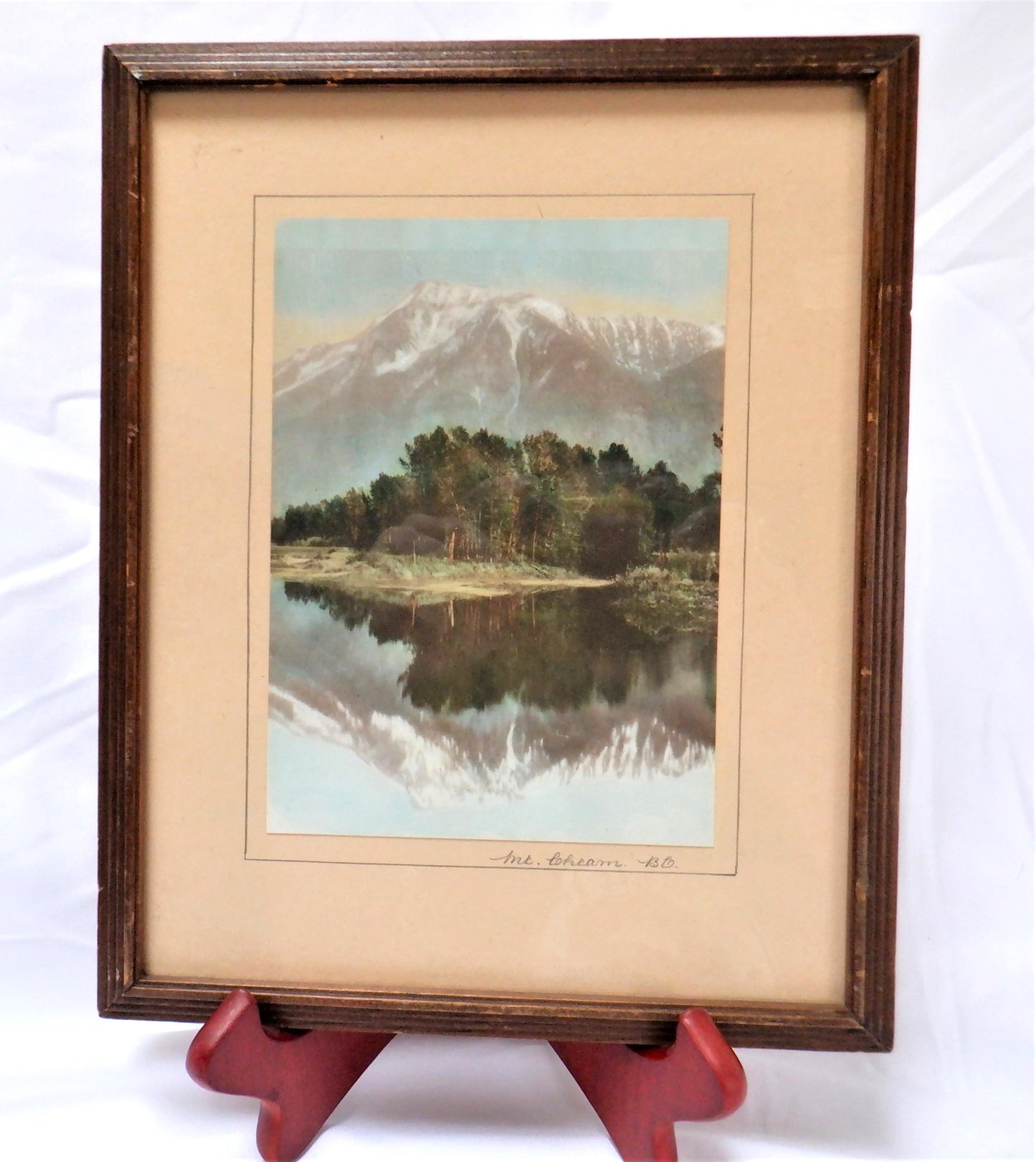 Vintage Hand-Tinted Photograph: MOUNT CHEAM, CHILLIWACK, British Columbia, Canada