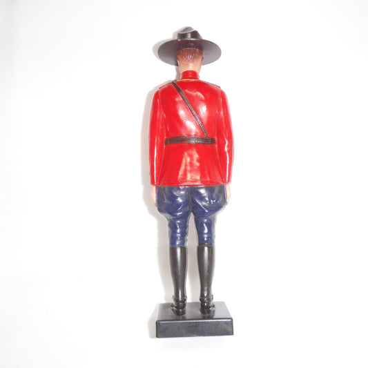 RCMP MOUNTIE No. 205: "CANADA" Tall Red Plastic Statue of Canada's Finest! Made in Hong Kong