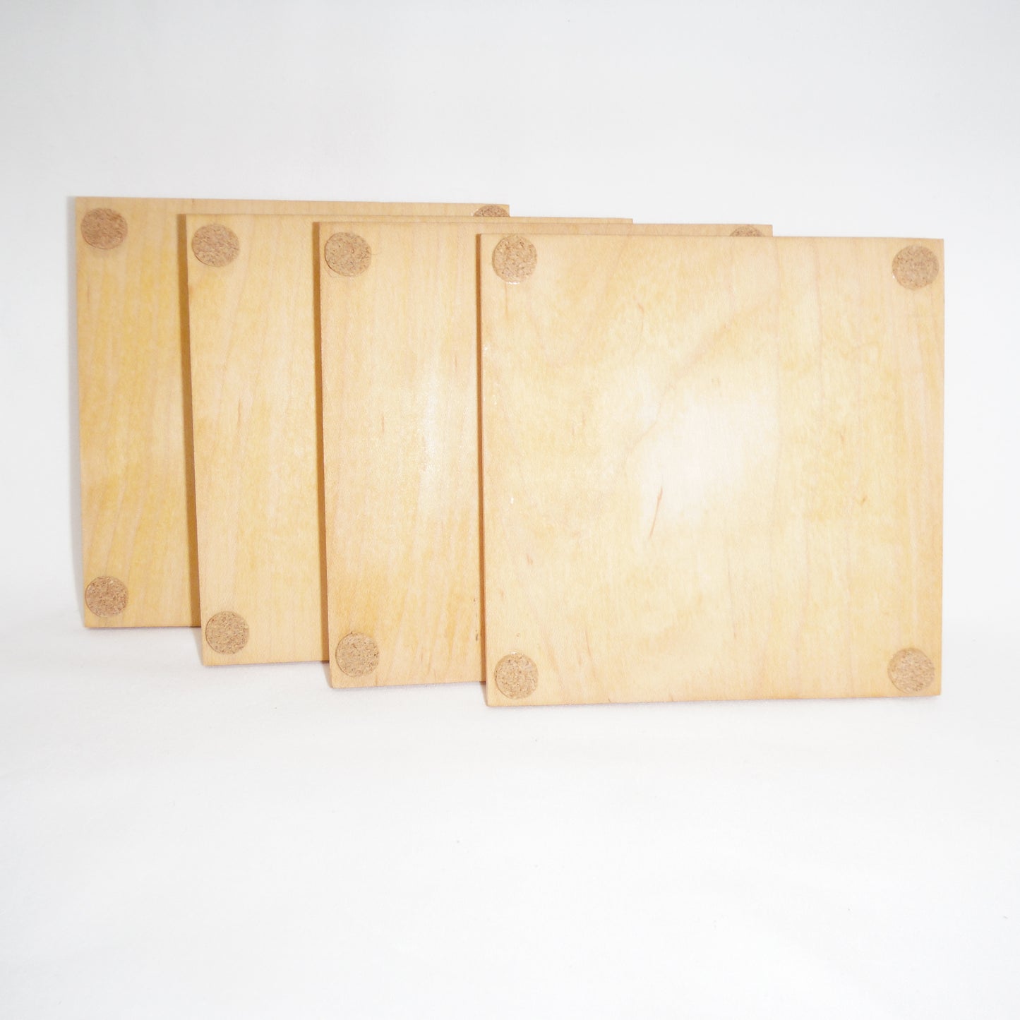SOLID WOOD SQUARE COASTERS Set of 4 Brand New! Black Map of Vancouver Island, British Columbia