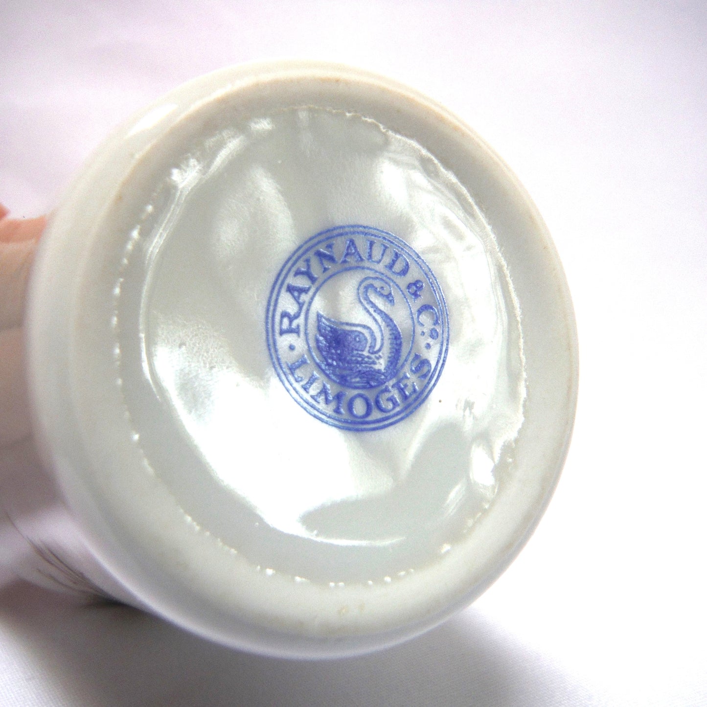 Vintage Miniature Vase, Asian Men Fishing by RAYNAUD & COMPANY of LIMOGE