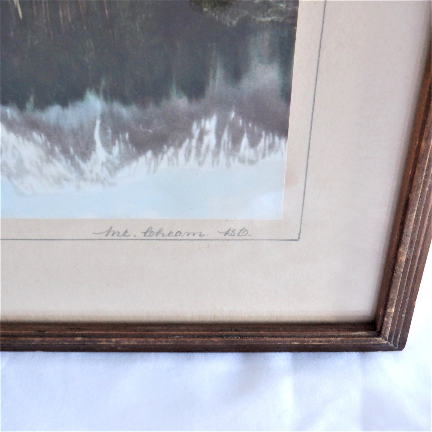 Vintage Hand-Tinted Photograph: MOUNT CHEAM, CHILLIWACK, British Columbia, Canada
