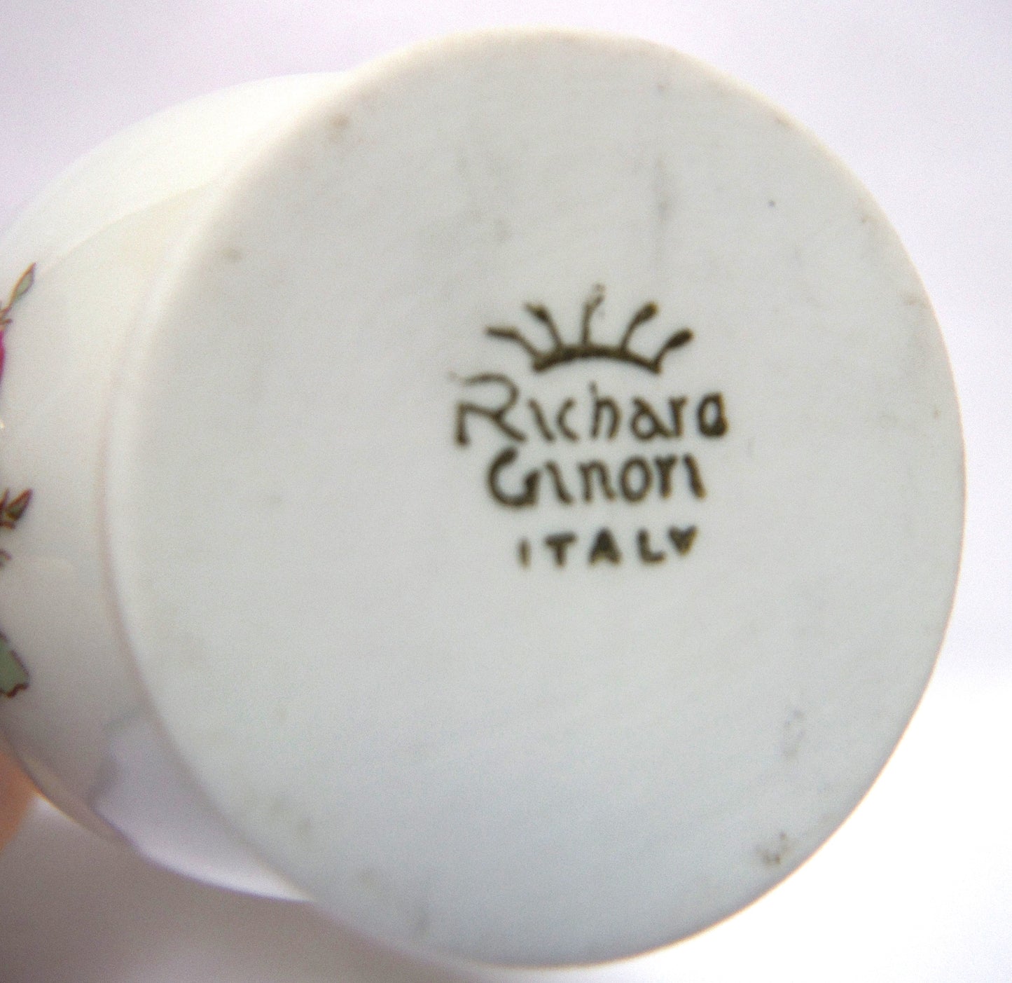 Vintage Miniature Vase, in Delicate Pink Country Roses by RICHARD GINORI of ITALY