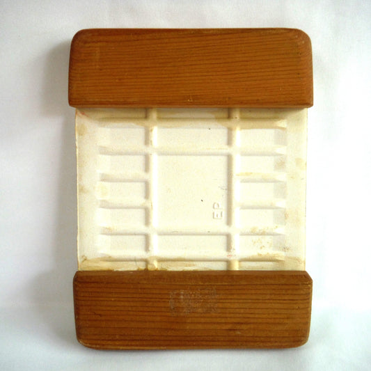 White Tile Trivet with Cedar Wood Handles: 'WHITE SWAN LOVERS IN THE MOON LIGHT'