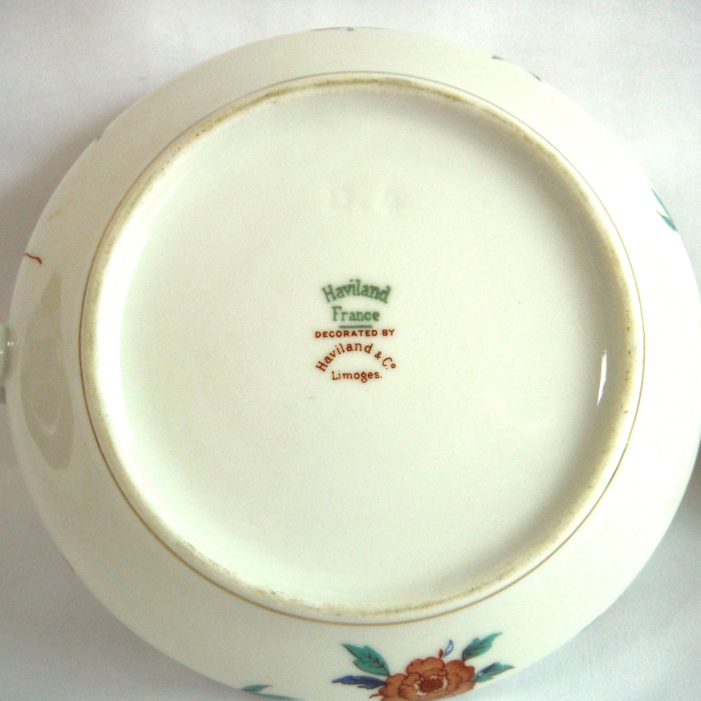 1960's Covered Sugardish by HAVILAND & CO, Limoge, France: #1183 Dual Gold Handle Style with Yellow Flowers