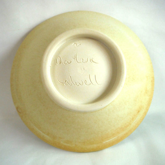 ARTISTIC FOOTED POTTERY BOWL by Darlene Colwell