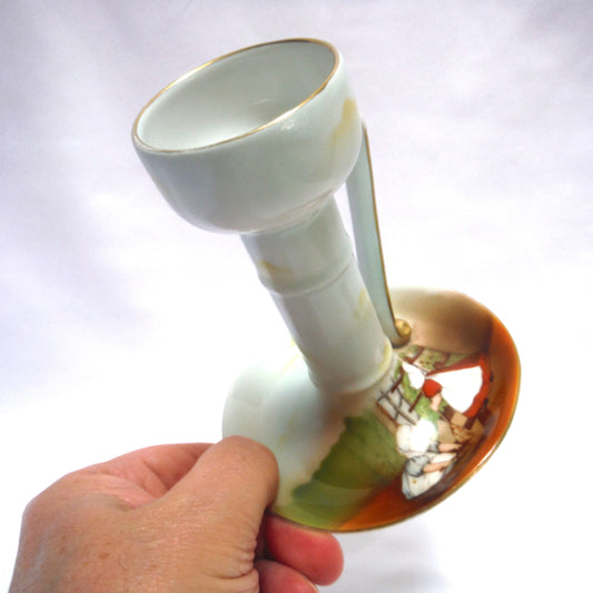 ROYAL BAYREUTH Antique SUNBONNET BABIES Cleaning CHAMBER Candle STICK Holder