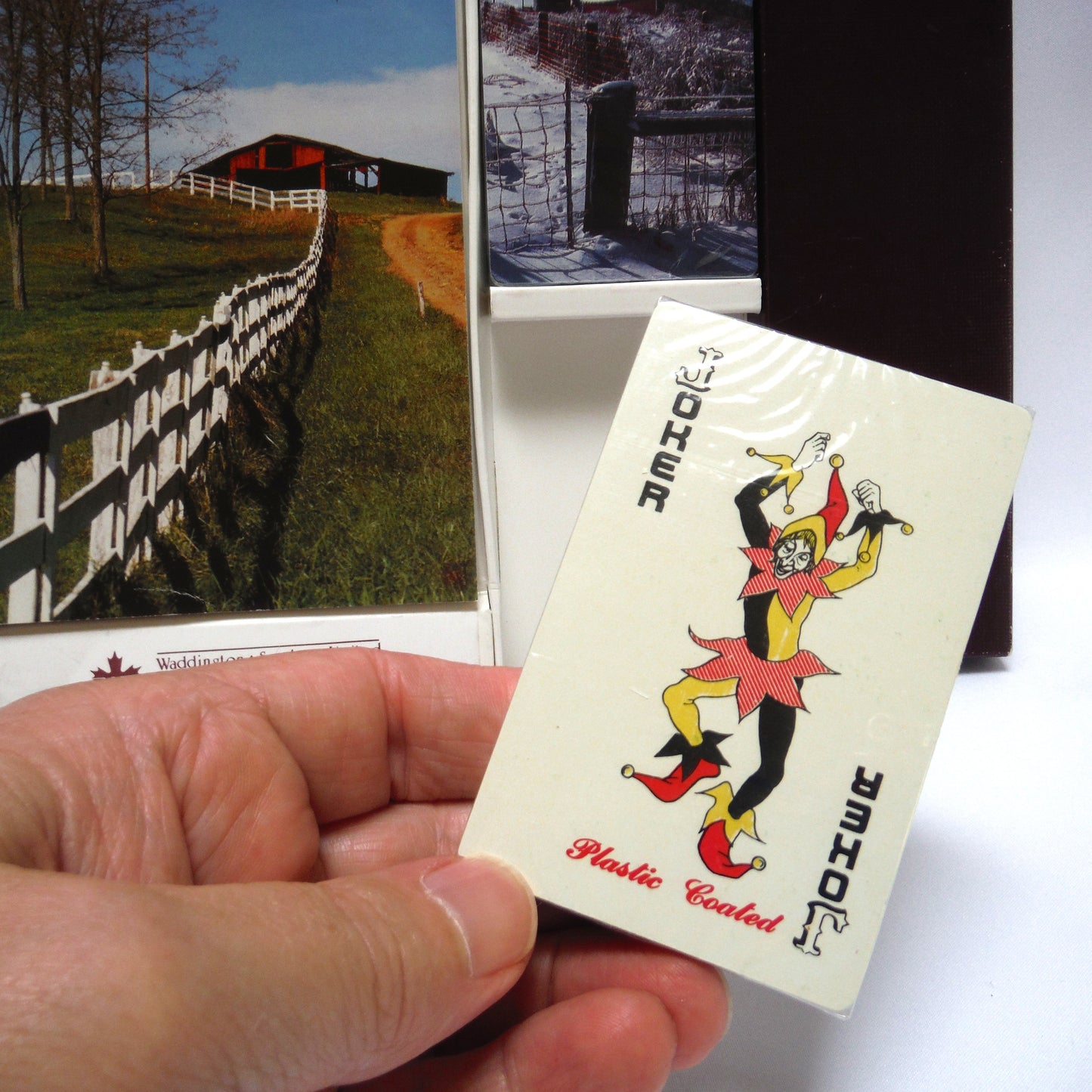 BRIDGE PLAYING CARD SET: Vintage Waddington Sanders Limited Bridge set. BRAND NEW-OLD STOCK, includes Double Card Decks and Scorepad!