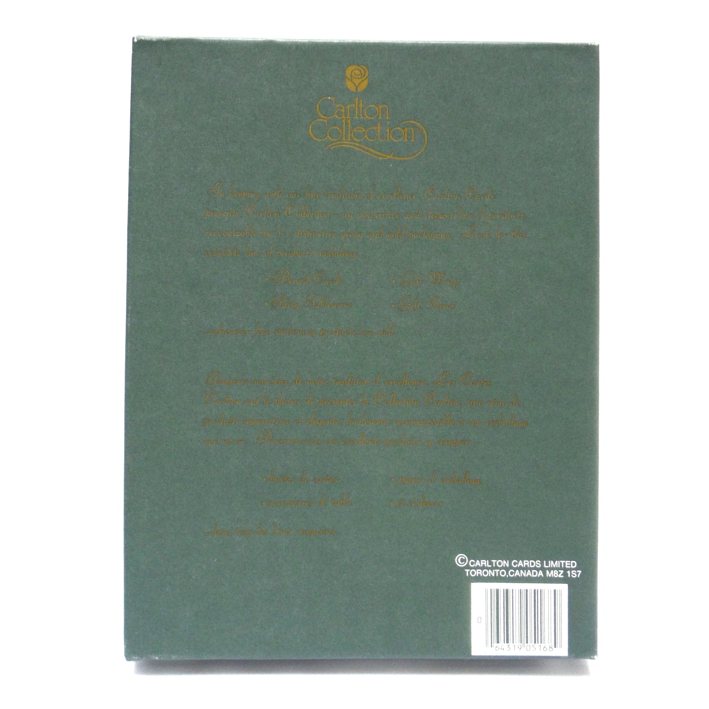 VINTAGE WRITING SET BY CARLTON CARDS CANADA: 'Christmas Holly Trim, Gift Boxed 16 each decorated sheets, plain sheets and envelopes