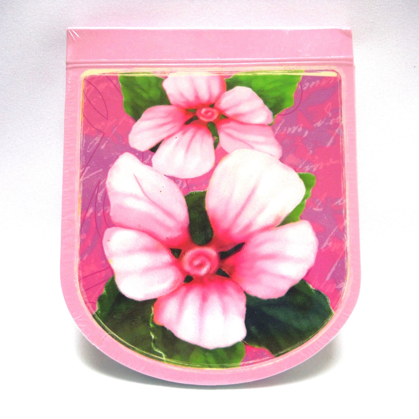 VINTAGE NOTEPAD AND PEN WRITING SET: 'Pink Rose Buds' Brand New-Old Stock!