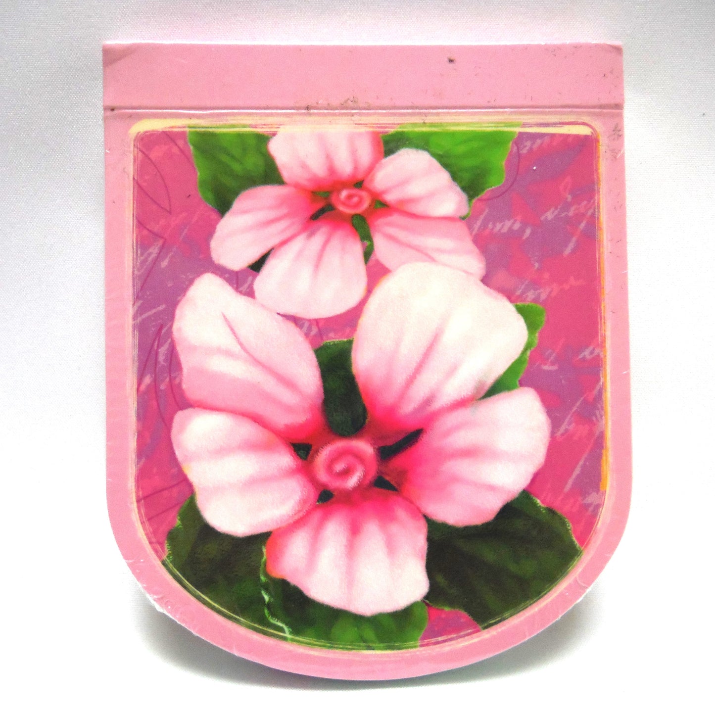 VINTAGE NOTEPAD AND PEN WRITING SET: 'Pink Rose Buds' Brand New-Old Stock!