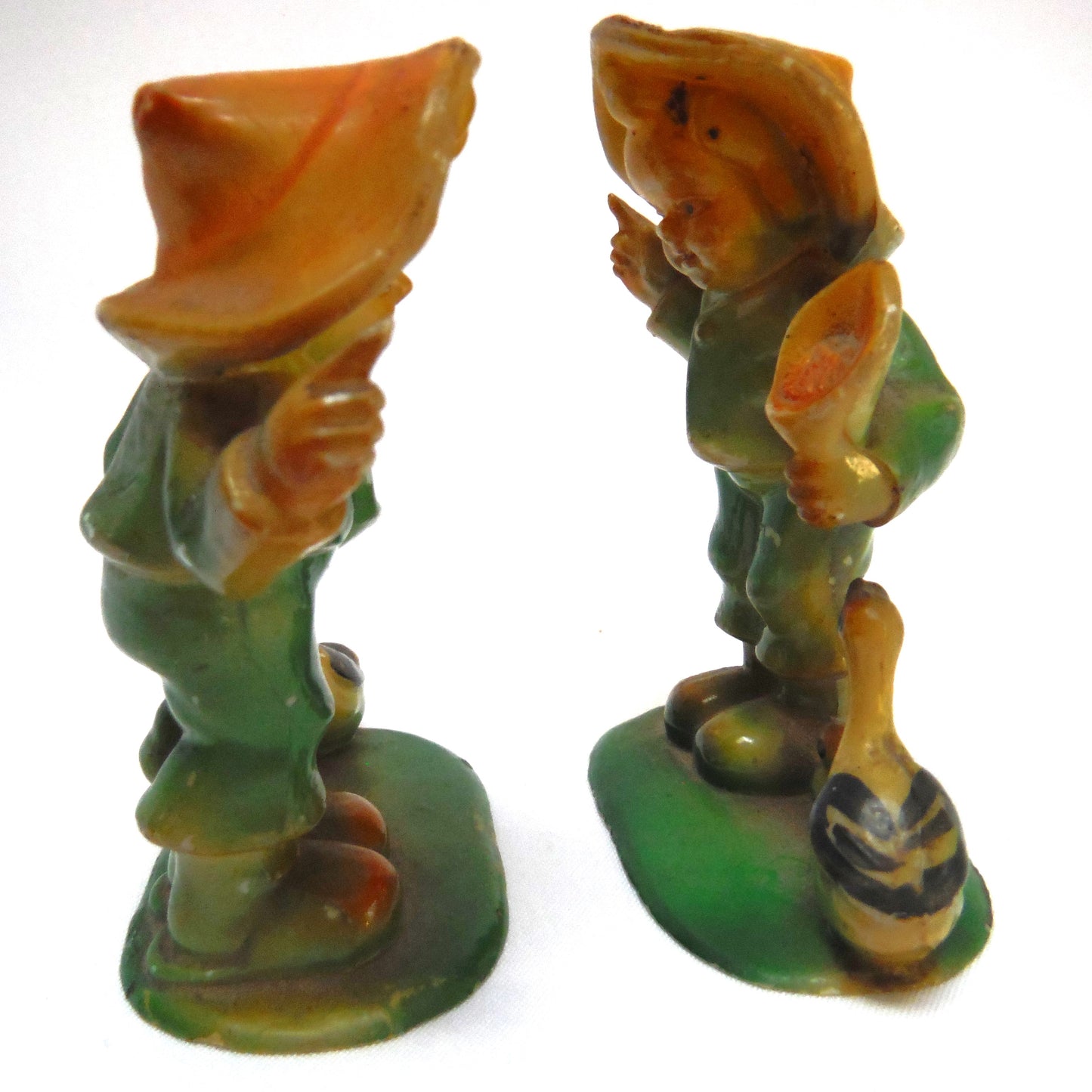 Pair of Antique MARX FARM FIGURINES: 'Boy Feeding The Geese'