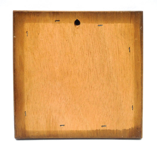 Mid-Century Wood Framed Windmill Tile by DELFT BLUE of Holland