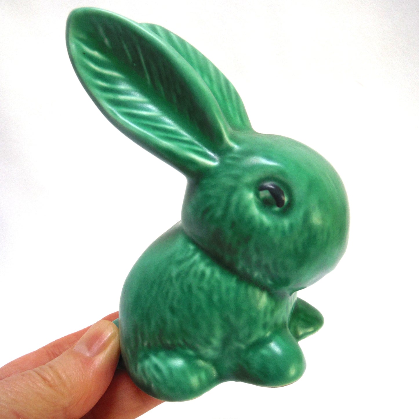 Vintage SylvaC Green Glazed, Long Eared Tall Bunny Rabbit