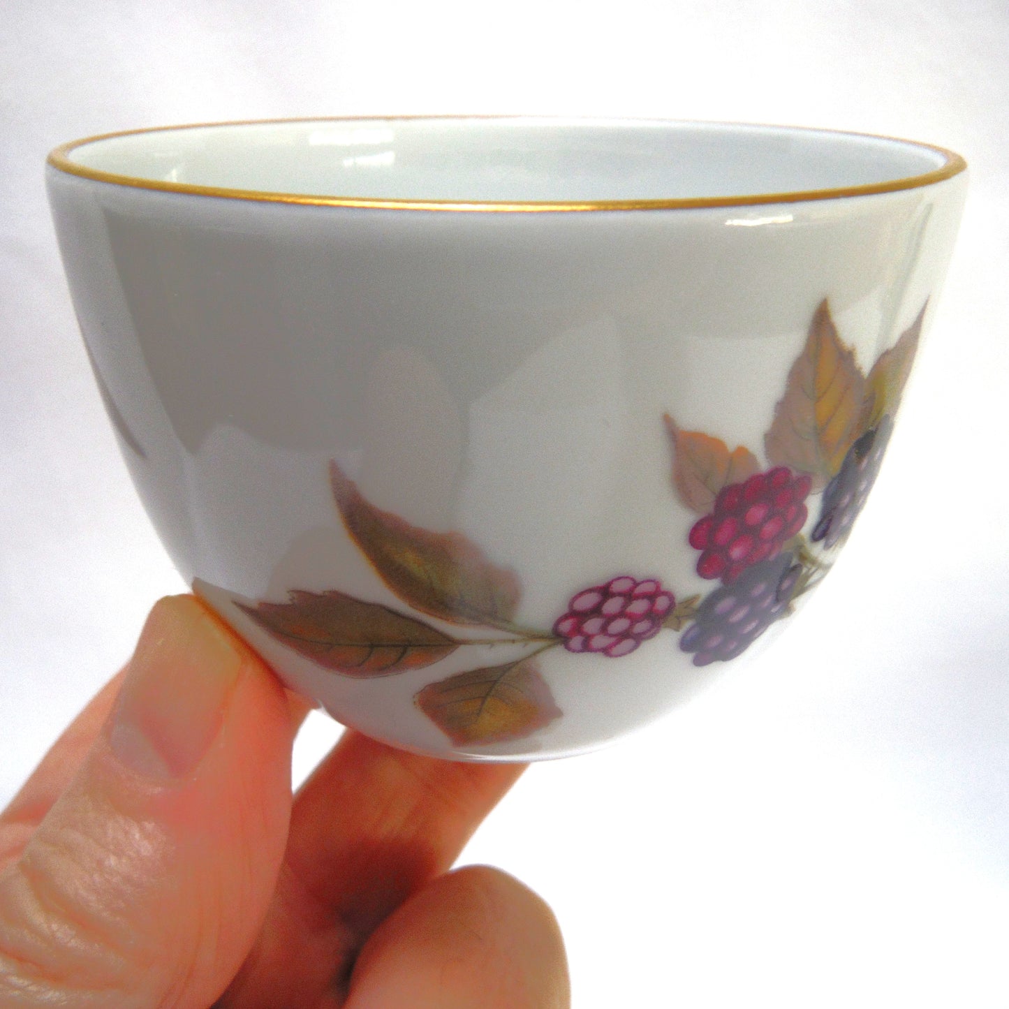 Vintage Royal Worcester Porcelain Creamer and Sugar Bowl, in their famous Evesham Pattern