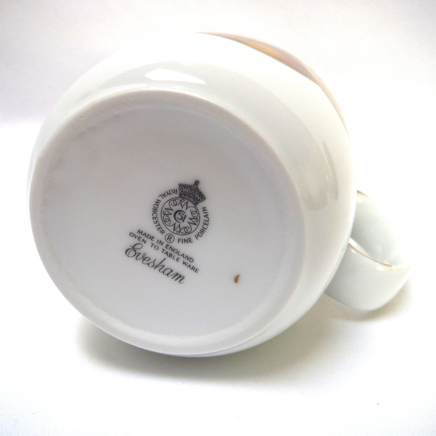 Vintage Royal Worcester Porcelain Creamer and Sugar Bowl, in their famous Evesham Pattern