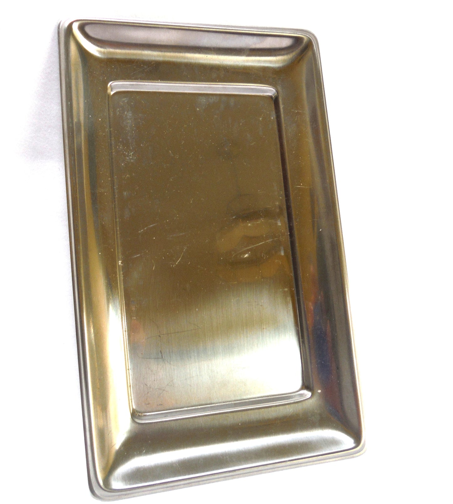 Mid-Century WMF CROMARGAN Glass Two-Sided German Condiment Server, with Matching Stainless Steel Tray
