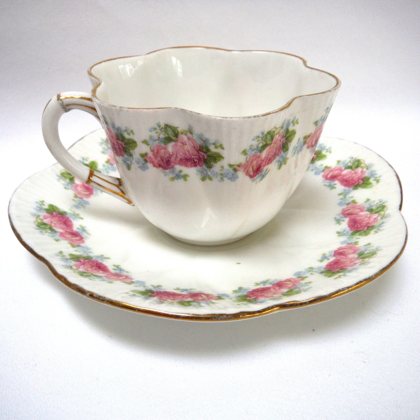 Set of Two SHELLEY CUP AND SAUCERS, in the 1910-1916 “Late Foley” Period