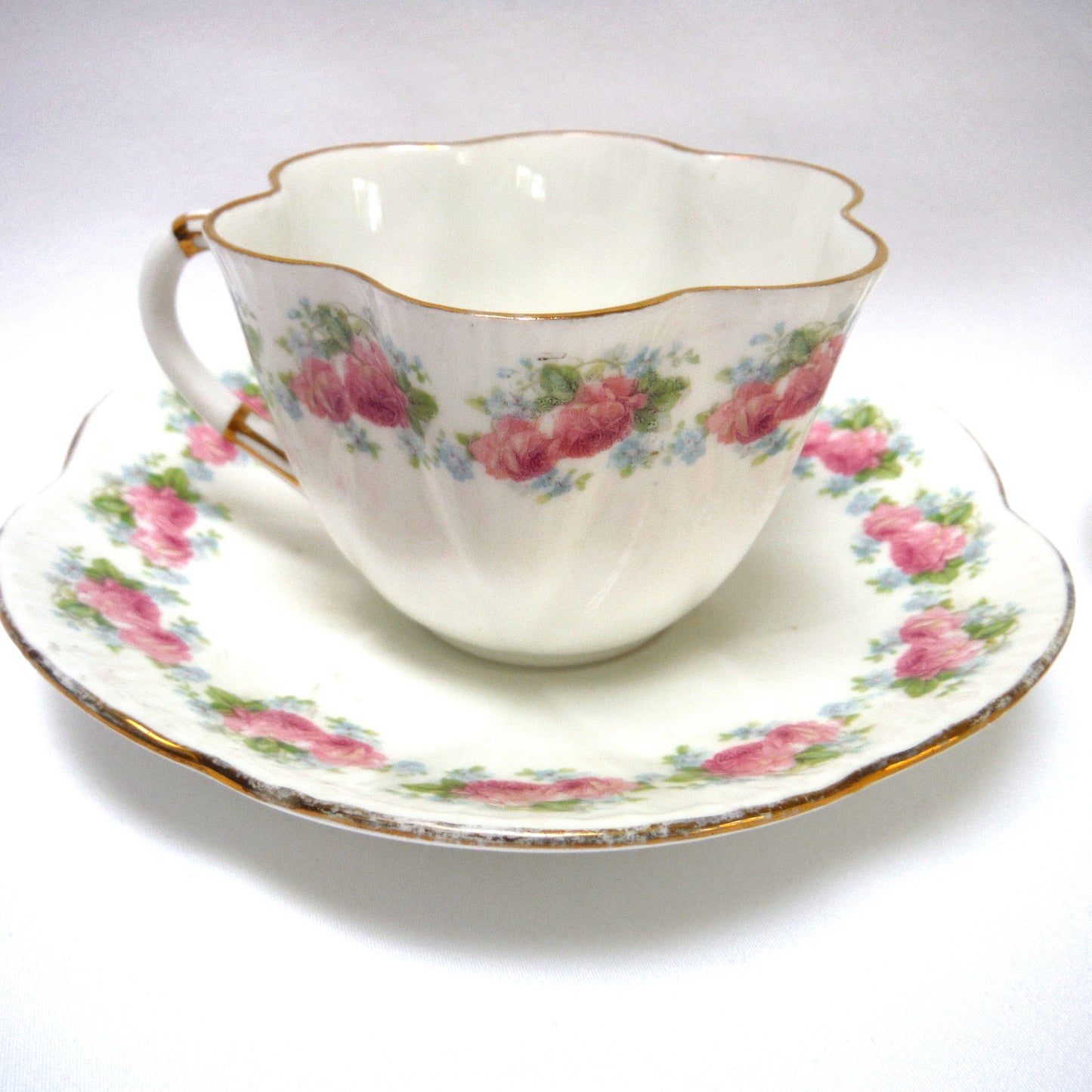 Set of Two SHELLEY CUP AND SAUCERS, in the 1910-1916 “Late Foley” Period