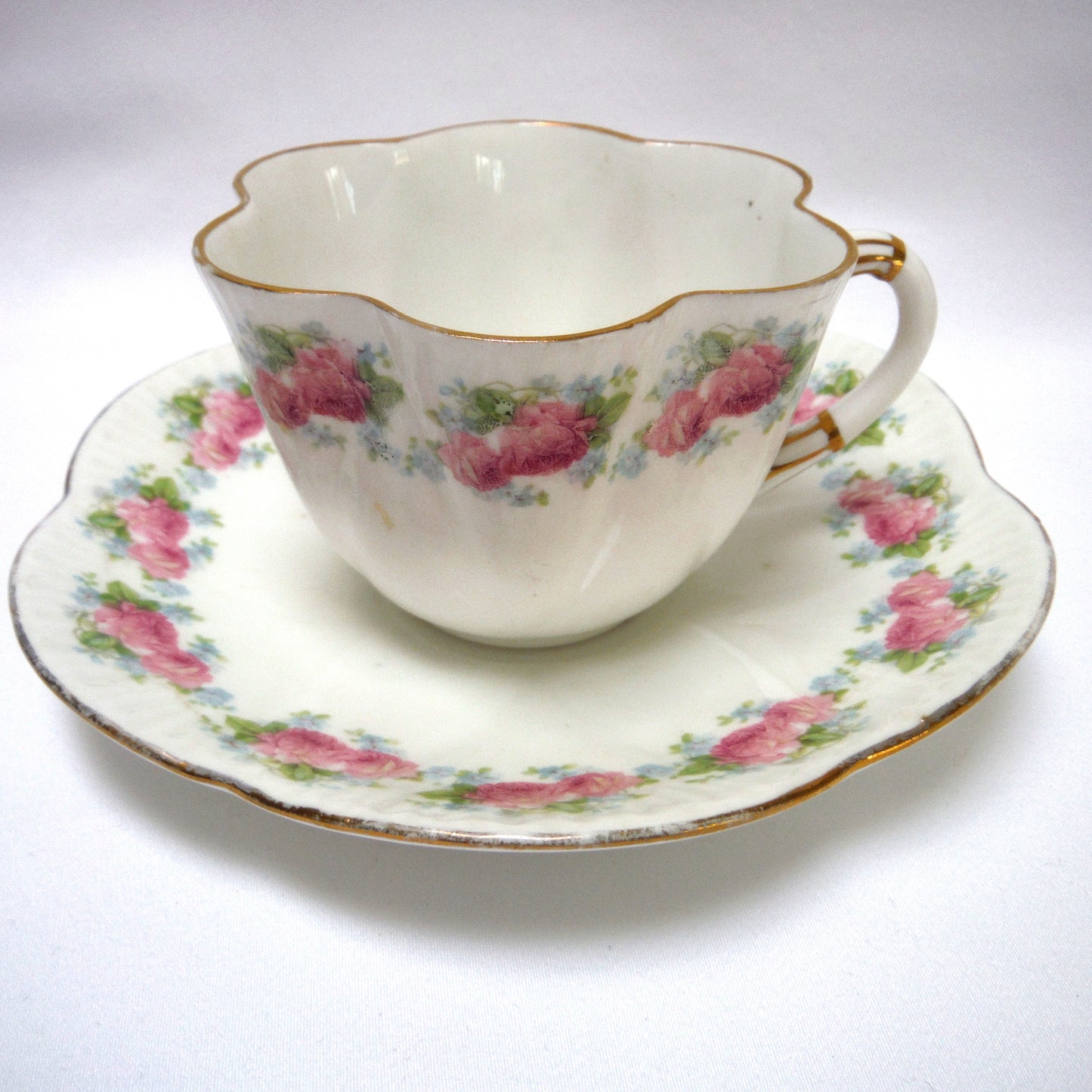 Set of Two SHELLEY CUP AND SAUCERS, in the 1910-1916 “Late Foley” Period