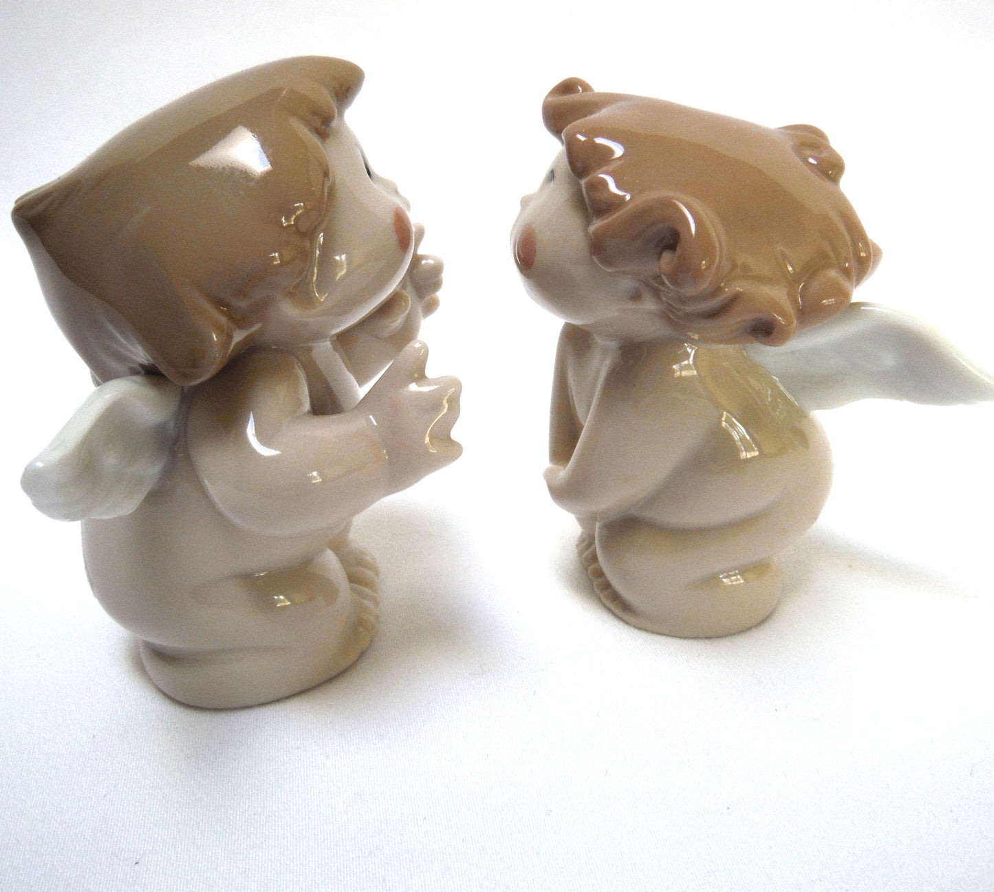 CHEEKY CHERUB ANGELS: 'Oh No' and 'Surprise' Porcelain Figurines, from NAO - LLADRO SPAIN Collections (Priced Individually)